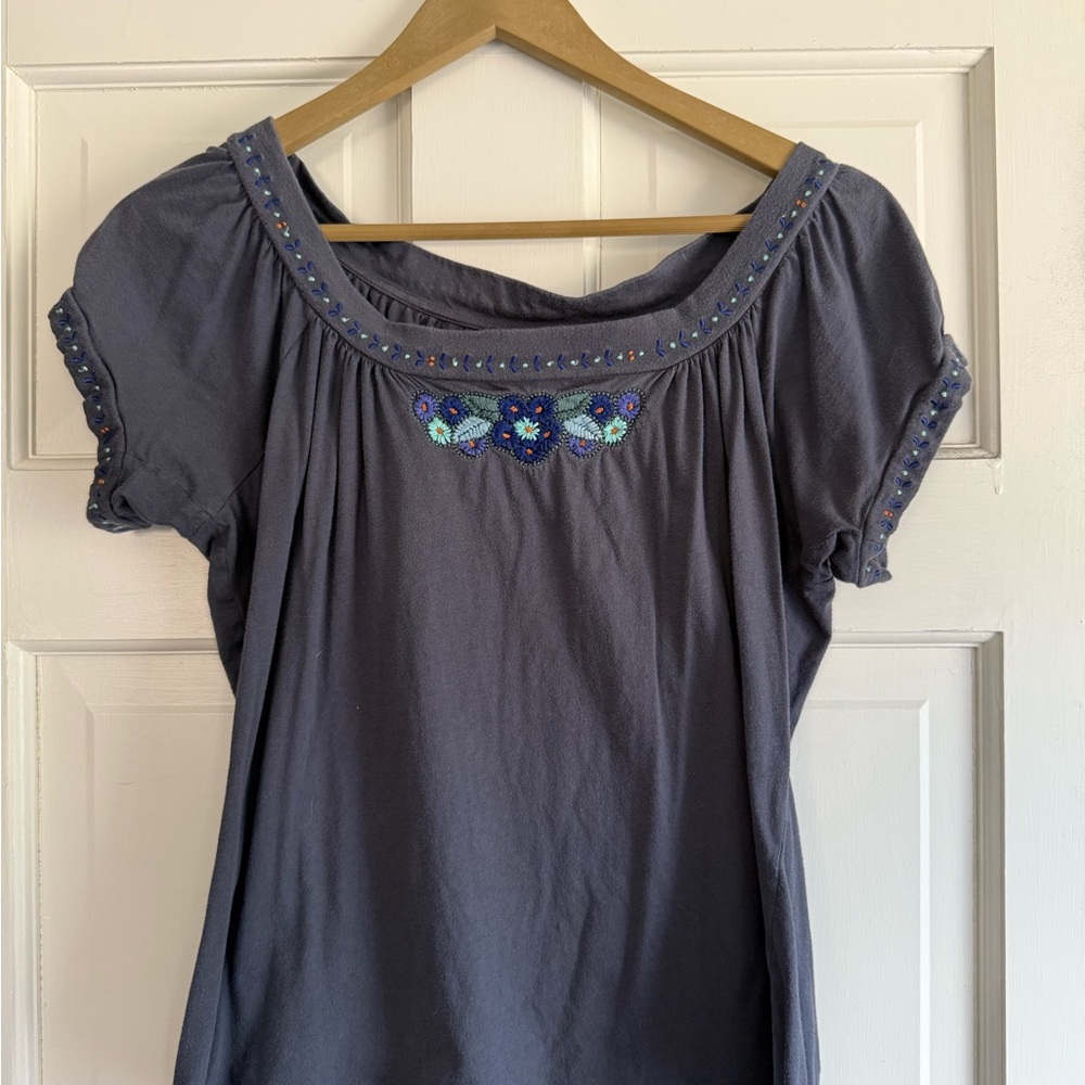 Anthropologie Embroidered Women's Top